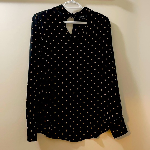 Lord &Taylor cutout mock neck blouse - Picture 1 of 4